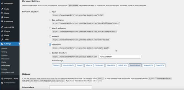 Wordpress permalinks