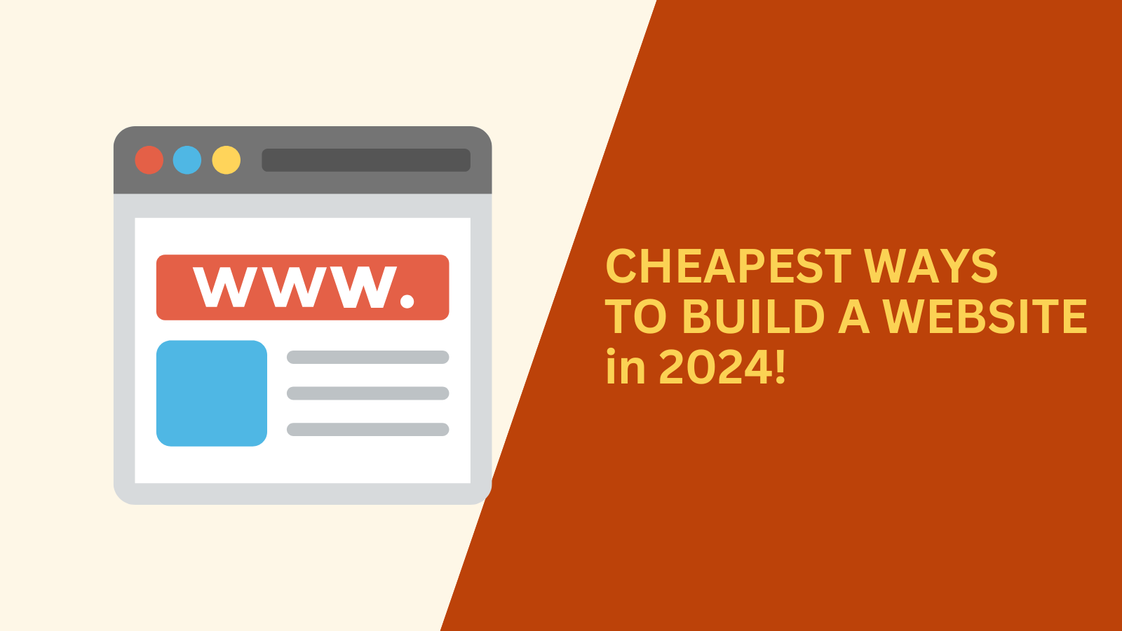 cheapest ways to build a website