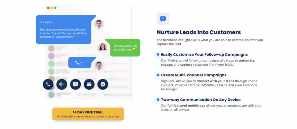 Landing page gohighlevel