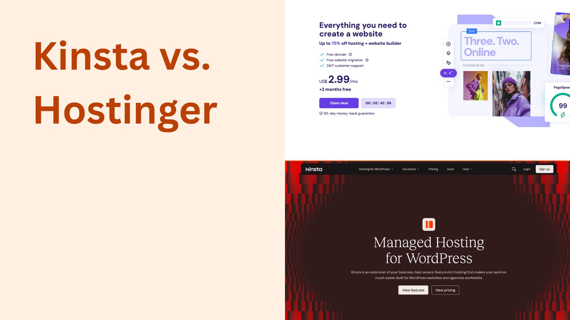 kinsta vs hostinger