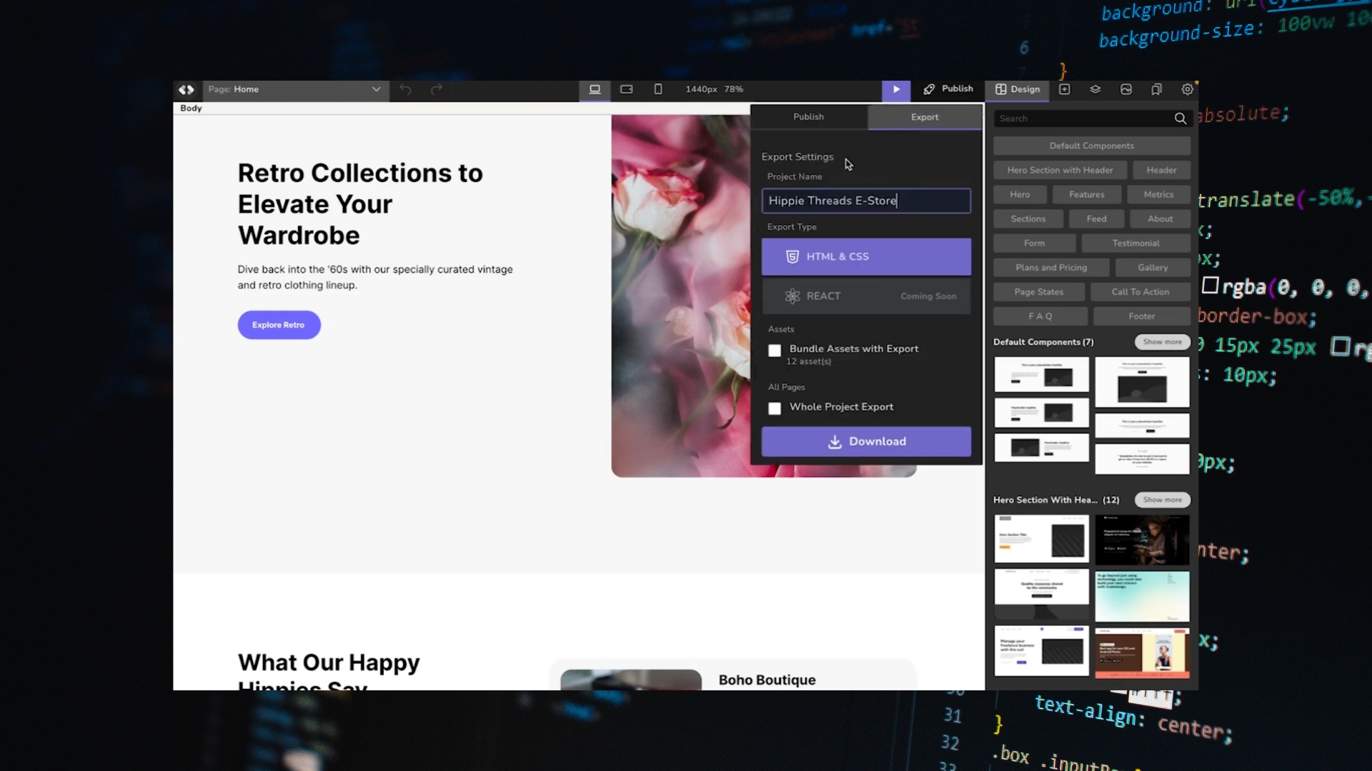 CCM-MFW-CodeDesign-Export-Code
